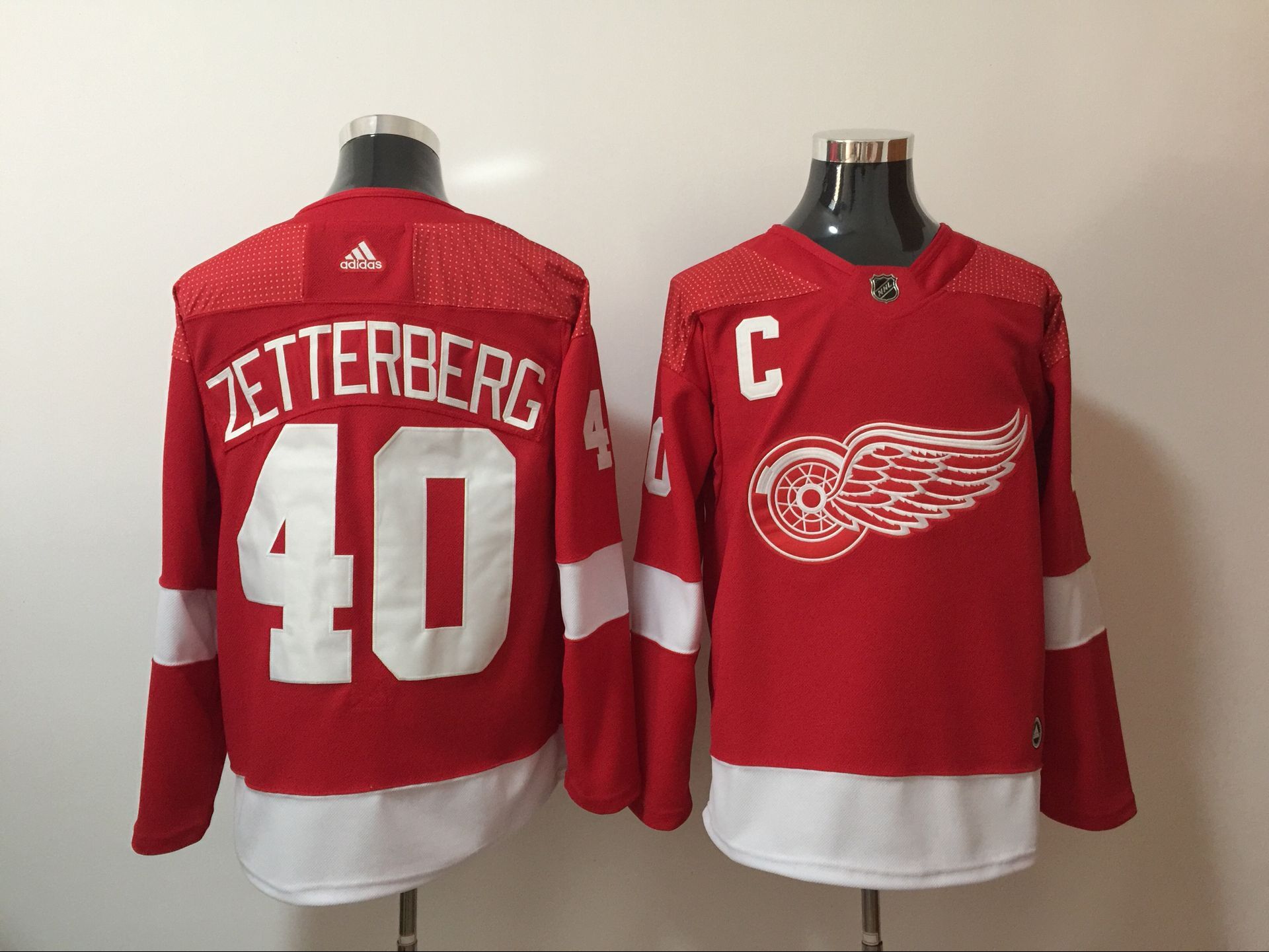 Men Detroit Red Wings #40 Henrik Zetterberg Red Hockey Stitched Adidas NHL Jerseys->detroit red wings->NHL Jersey